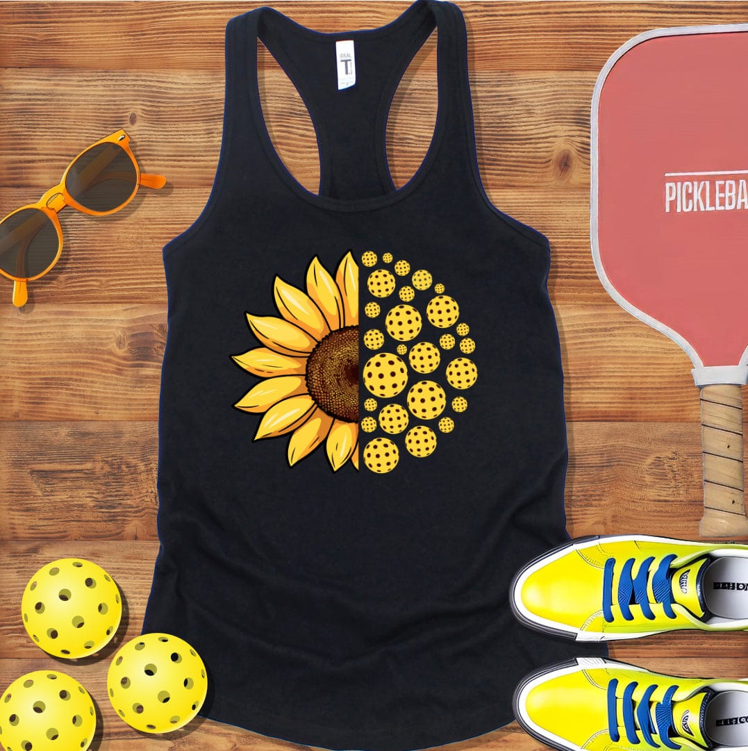 Sunflower Flower Pickleball Racerback Tank Top