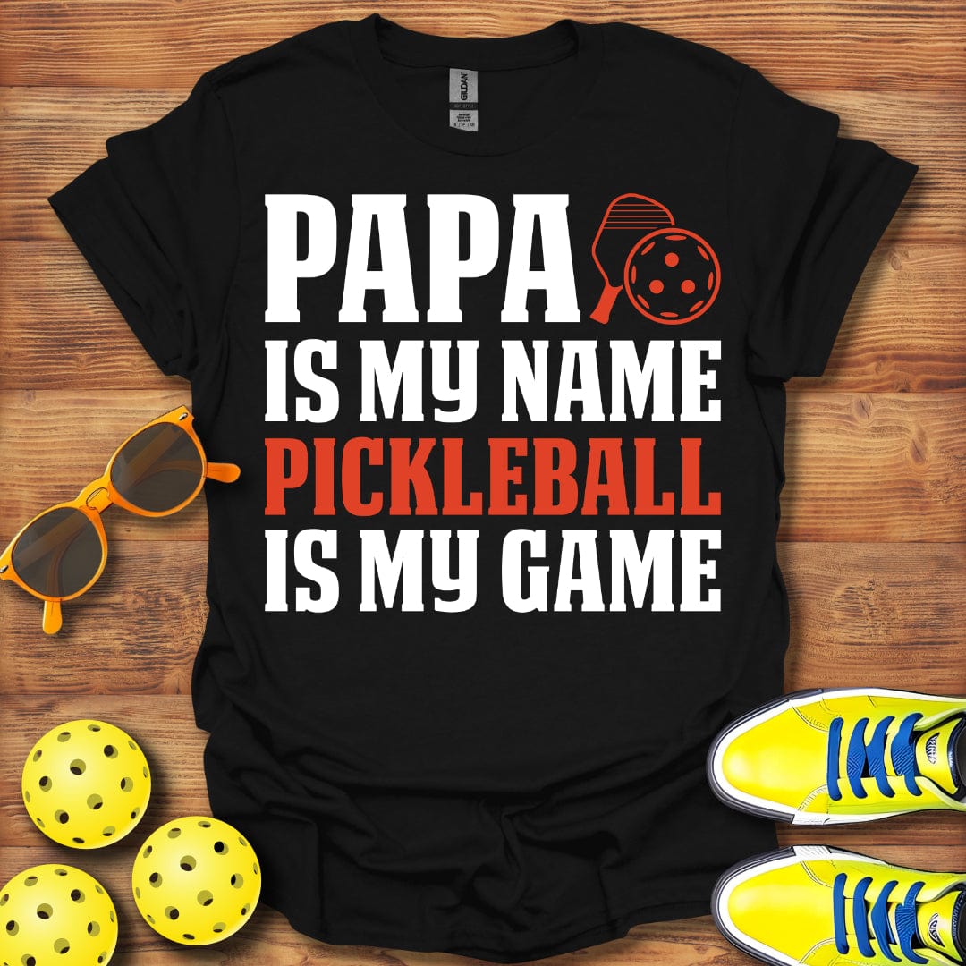 Papa Name Pickleball Game T-Shirt