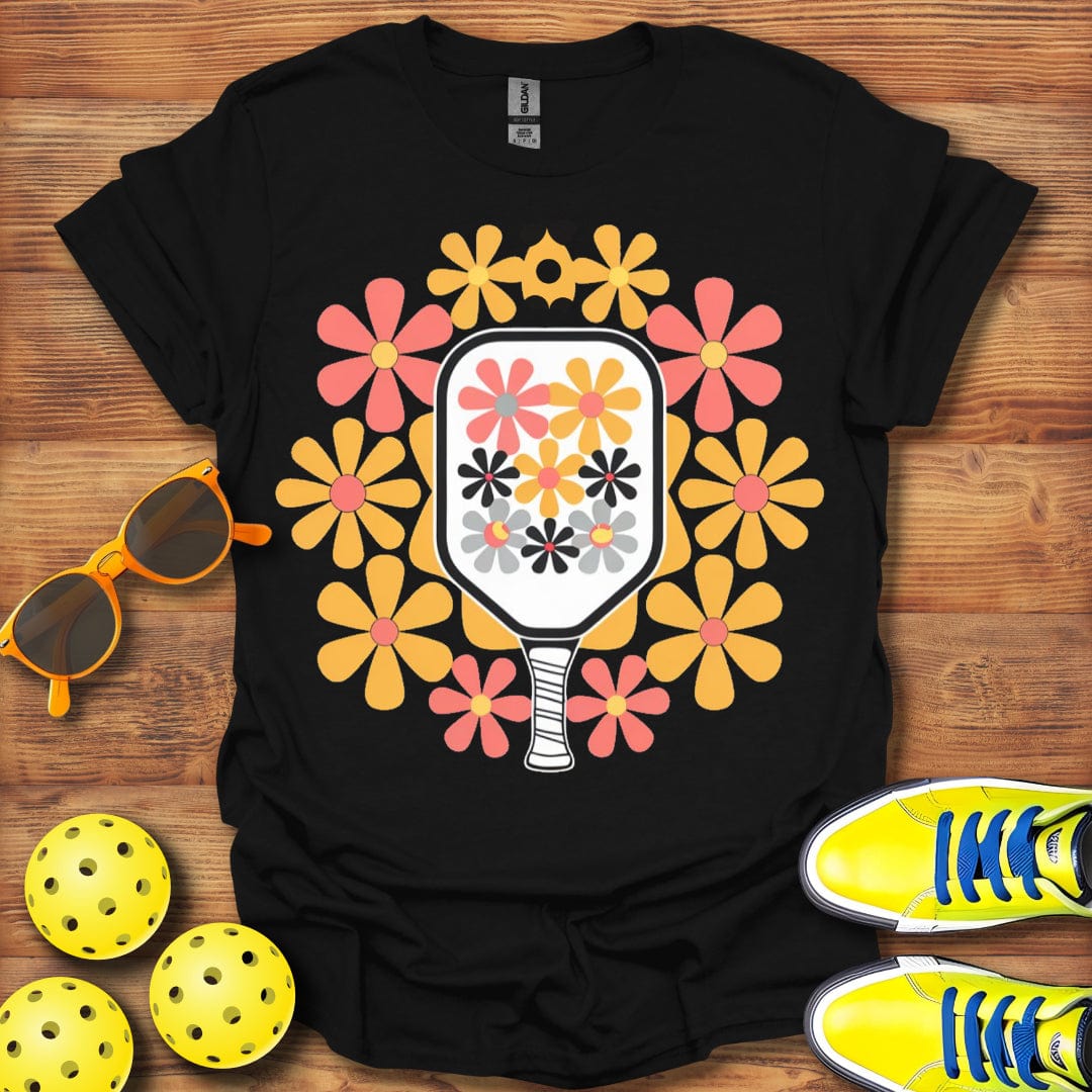 60's - 70's Flower Pickleball  T-Shirt