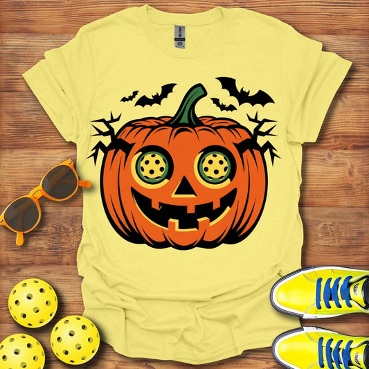 Halloween Pickleball Jack-O-Lantern T-Shirt