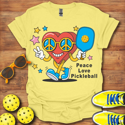 Heart Peace Love Pickleball T-Shirt