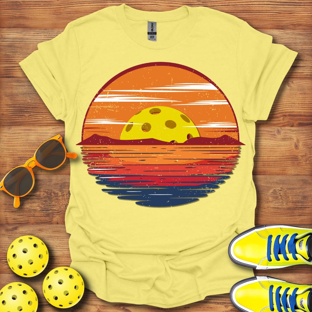 Distressed Pickleball Sunset T-Shirt