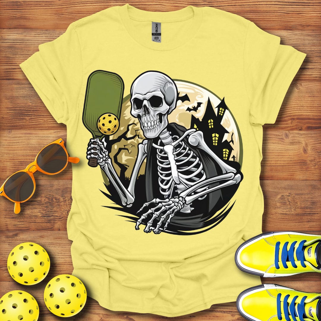 Halloween Circular Skeleton Pickleball T-Shirt