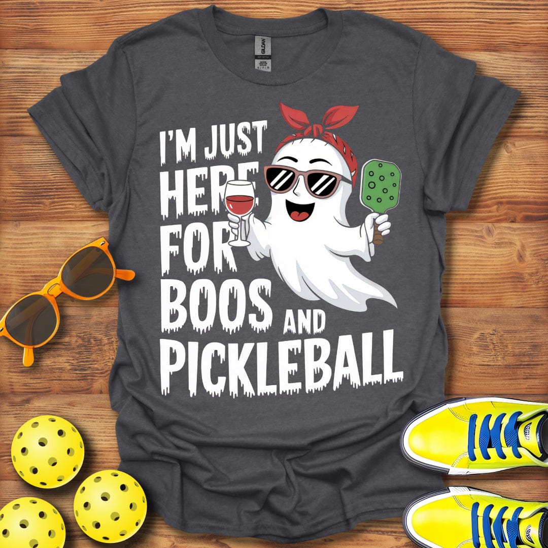 Pickleball Halloween  Boos Here Moon T-Shirt