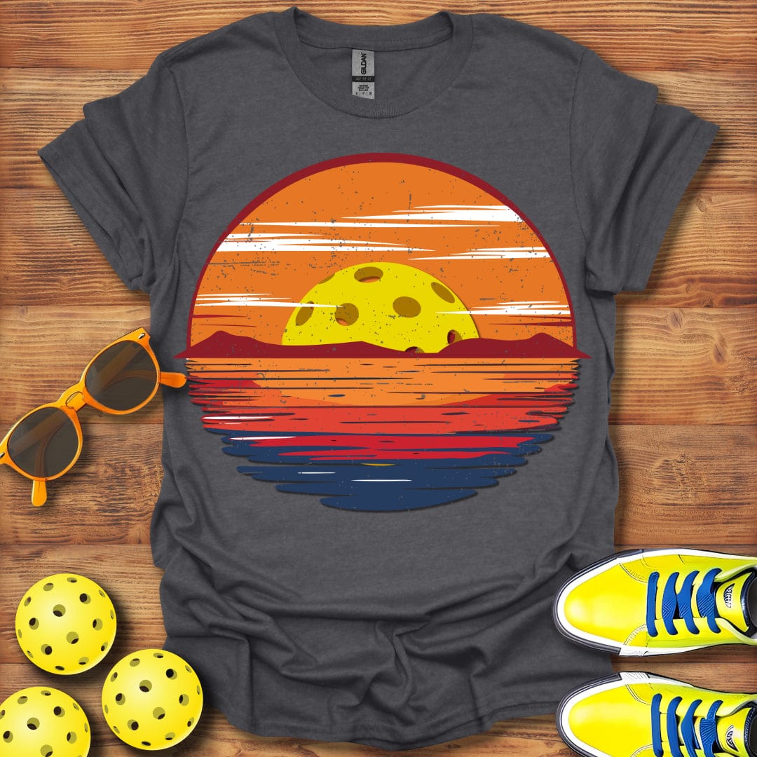 Distressed Pickleball Sunset T-Shirt