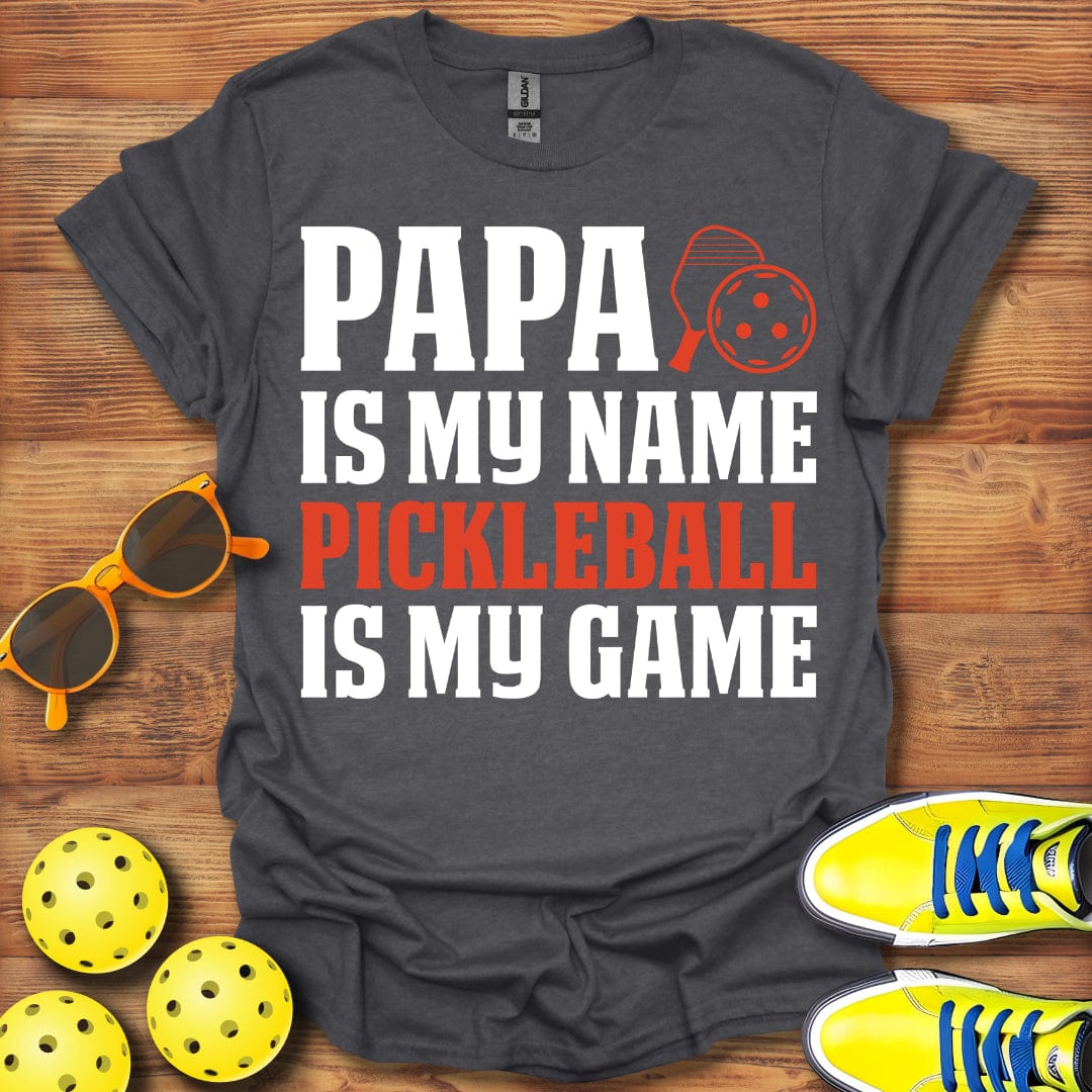 Papa Name Pickleball Game T-Shirt