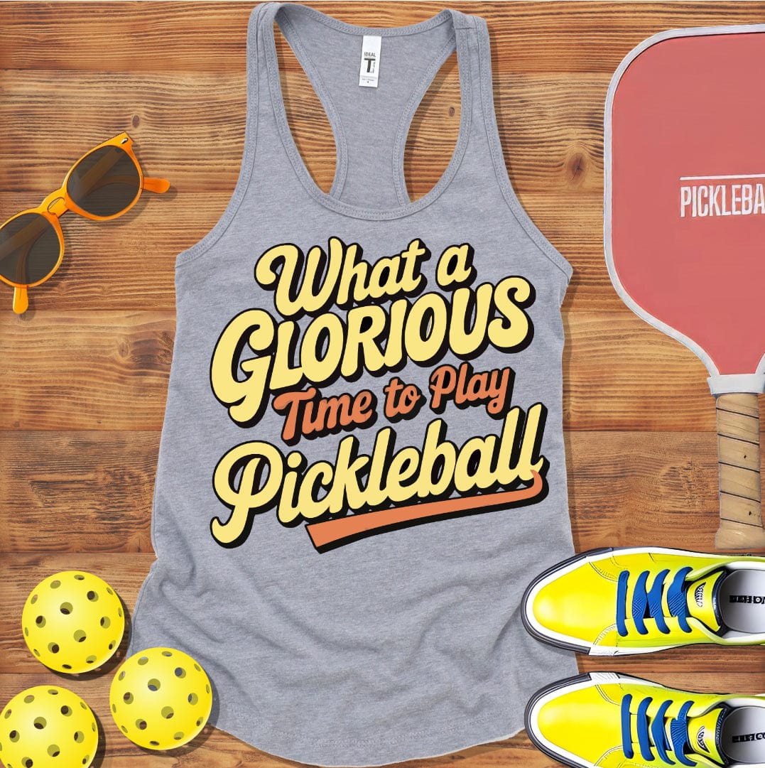 Pickleball Glorious Time Racerback Tank Top