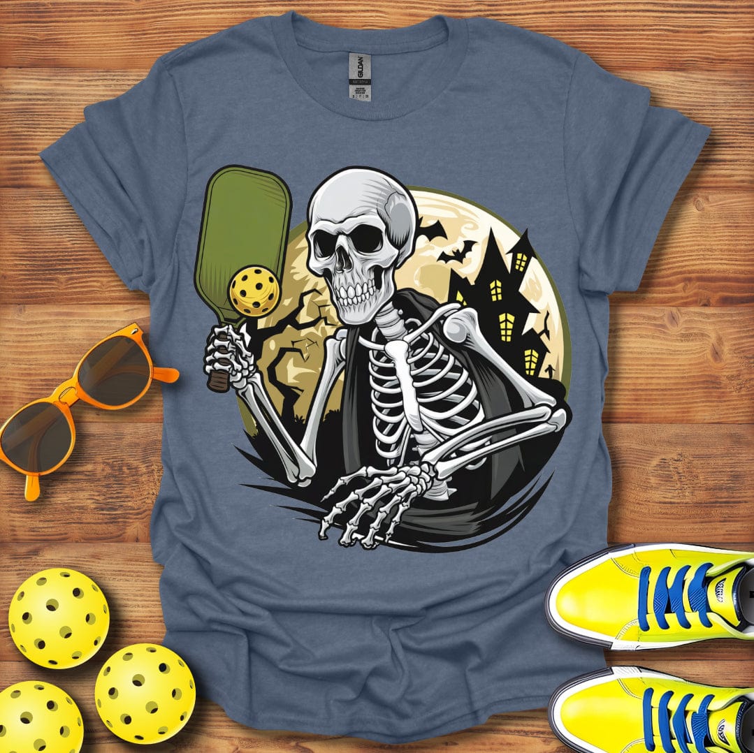 Halloween Circular Skeleton Pickleball T-Shirt