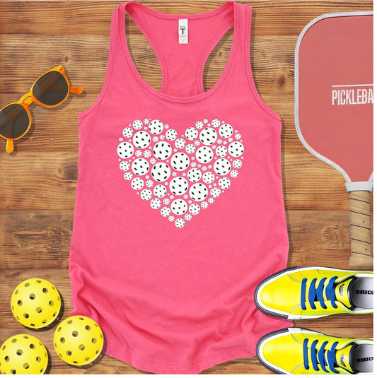 Heart of Pickleball  Racerback Tank Top