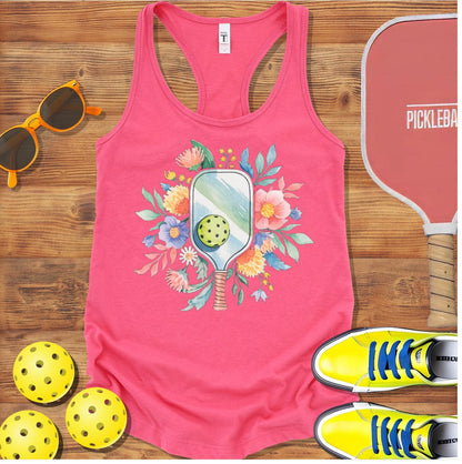 Floral Paddle Racerback Tank Top