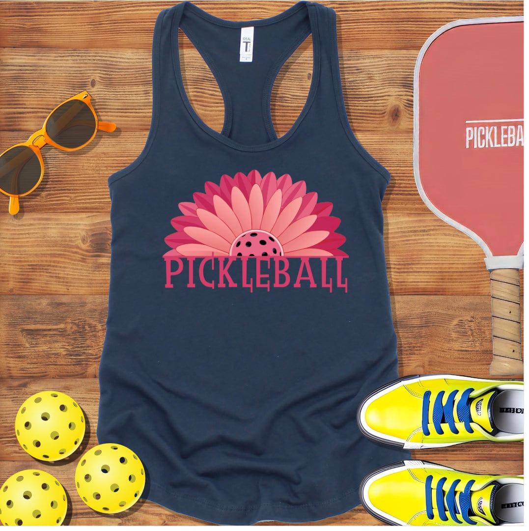 Gerbera Floral Pickleball  Racerback Tank Top