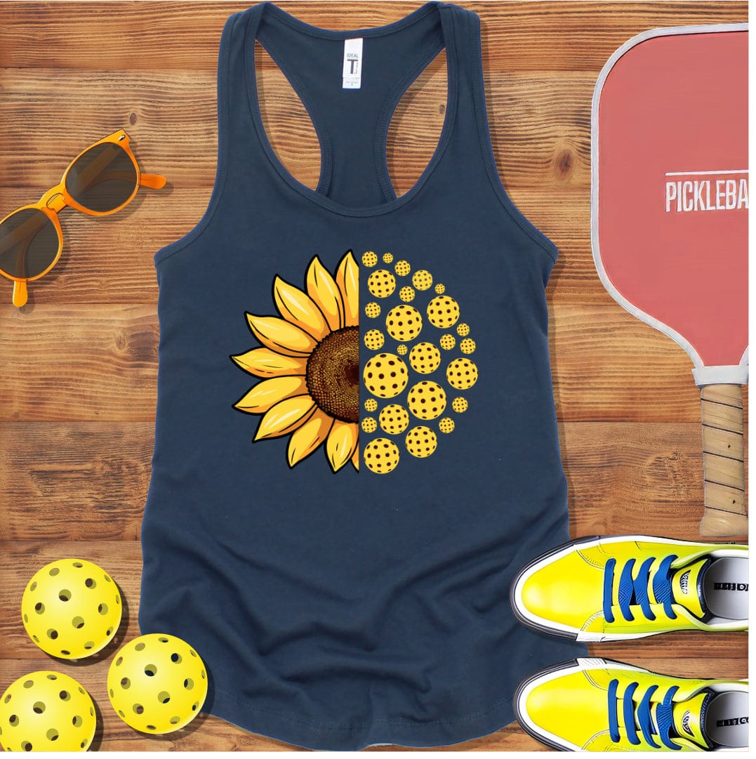 Sunflower Flower Pickleball Racerback Tank Top