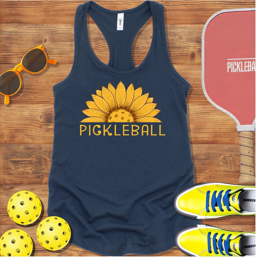 Sunflower Pickleball Sunset Racerback Tank Top