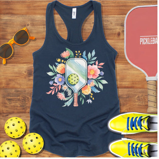 Floral Paddle Racerback Tank Top