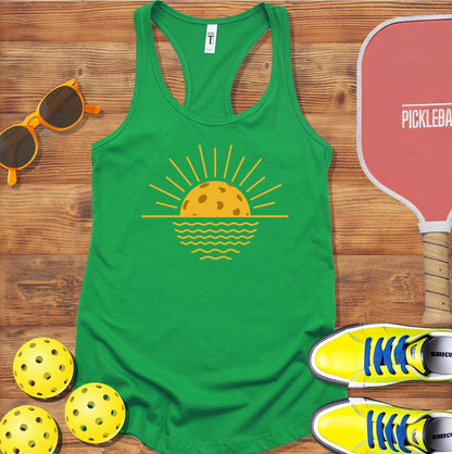 Pickleball Sunrise Racerback Tank Top