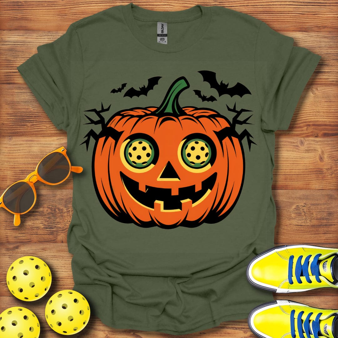 Halloween Pickleball Jack-O-Lantern T-Shirt