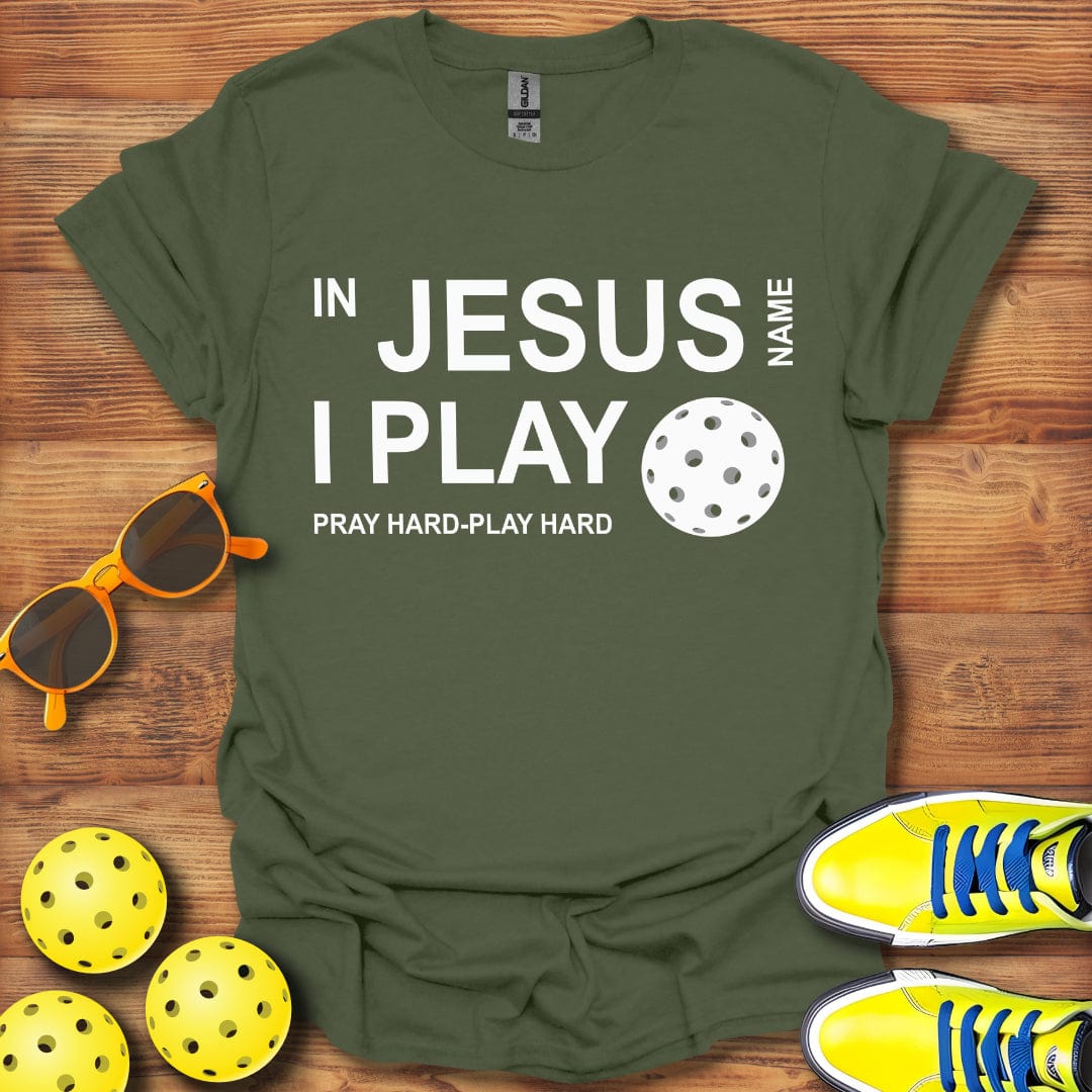 In Jesus Name I Play Pickleball Unisex T-Shirt