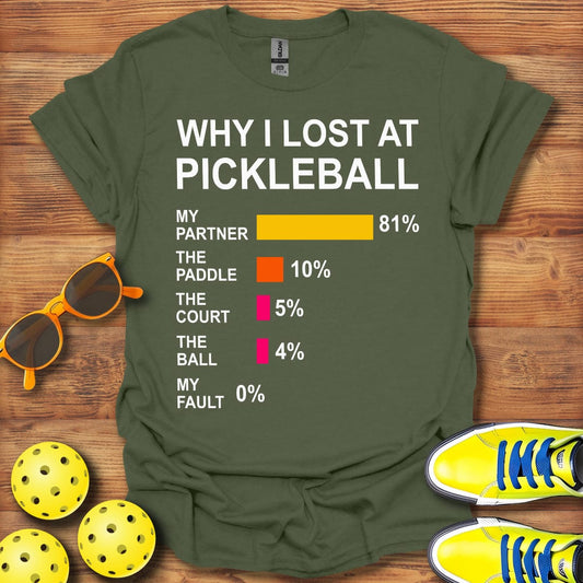 Why I Lost Pickleball T-Shirt