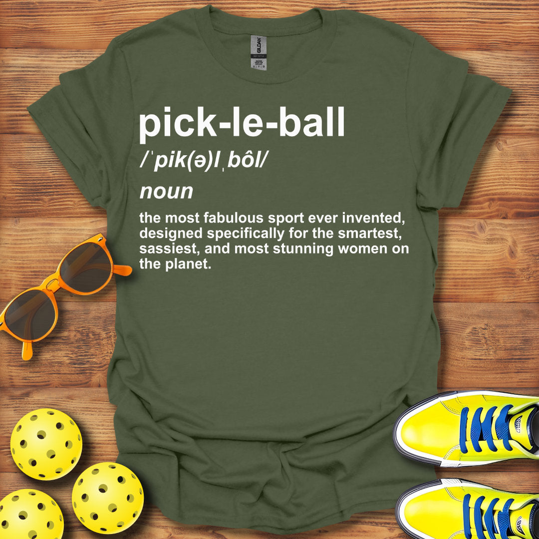 Women Definition Pickleball T-Shirt