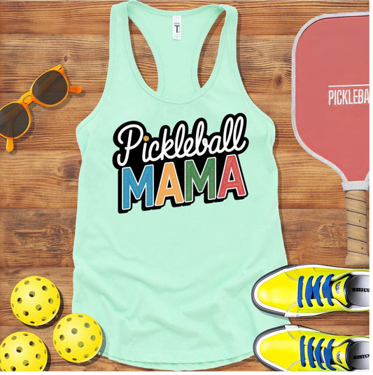 Pickleball  Mama 2 Racerback Tank Top