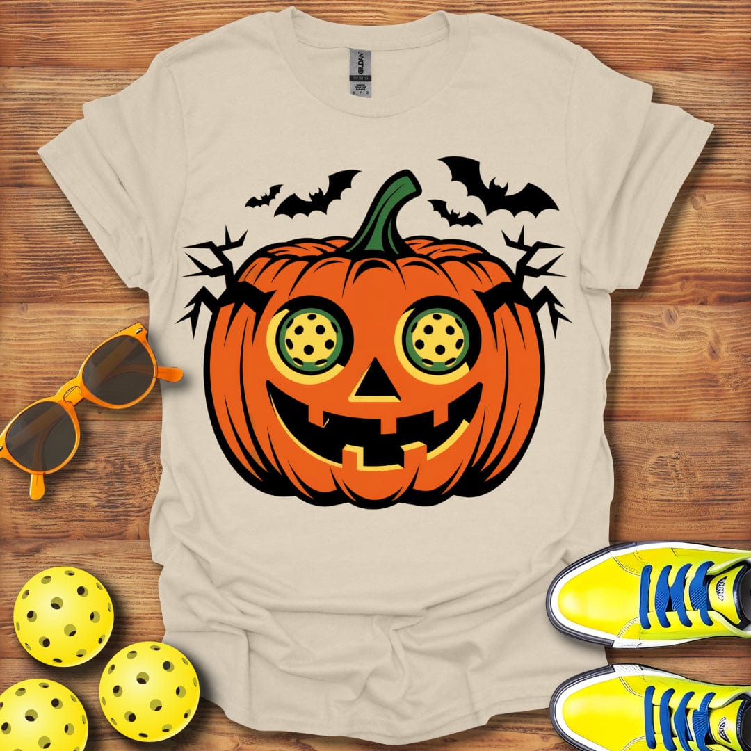 Halloween Pickleball Jack-O-Lantern T-Shirt