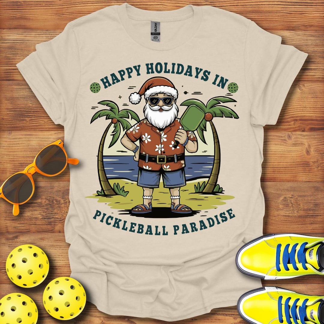 Santa's Pickleball Paradise T-Shirt