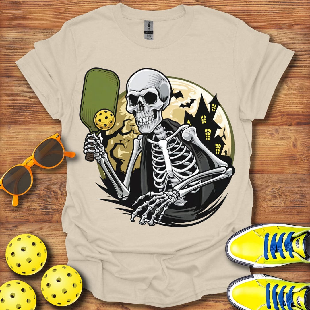 Halloween Circular Skeleton Pickleball T-Shirt