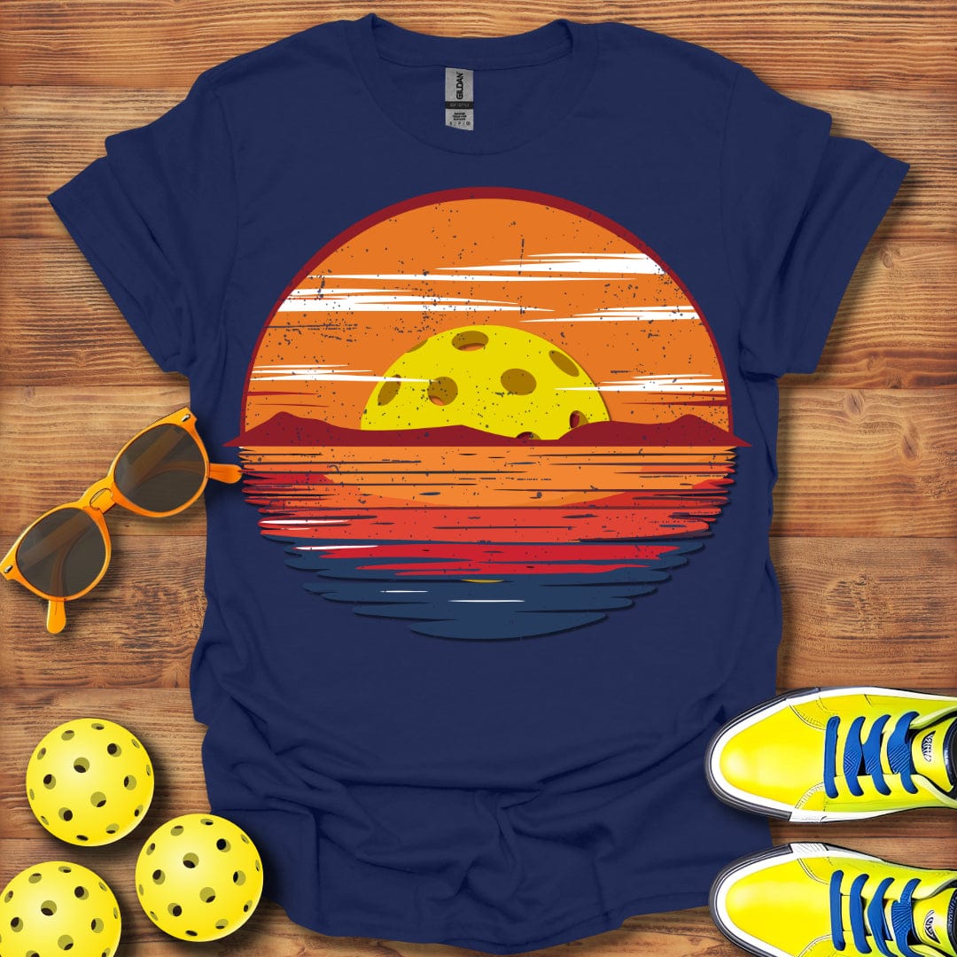 Distressed Pickleball Sunset T-Shirt