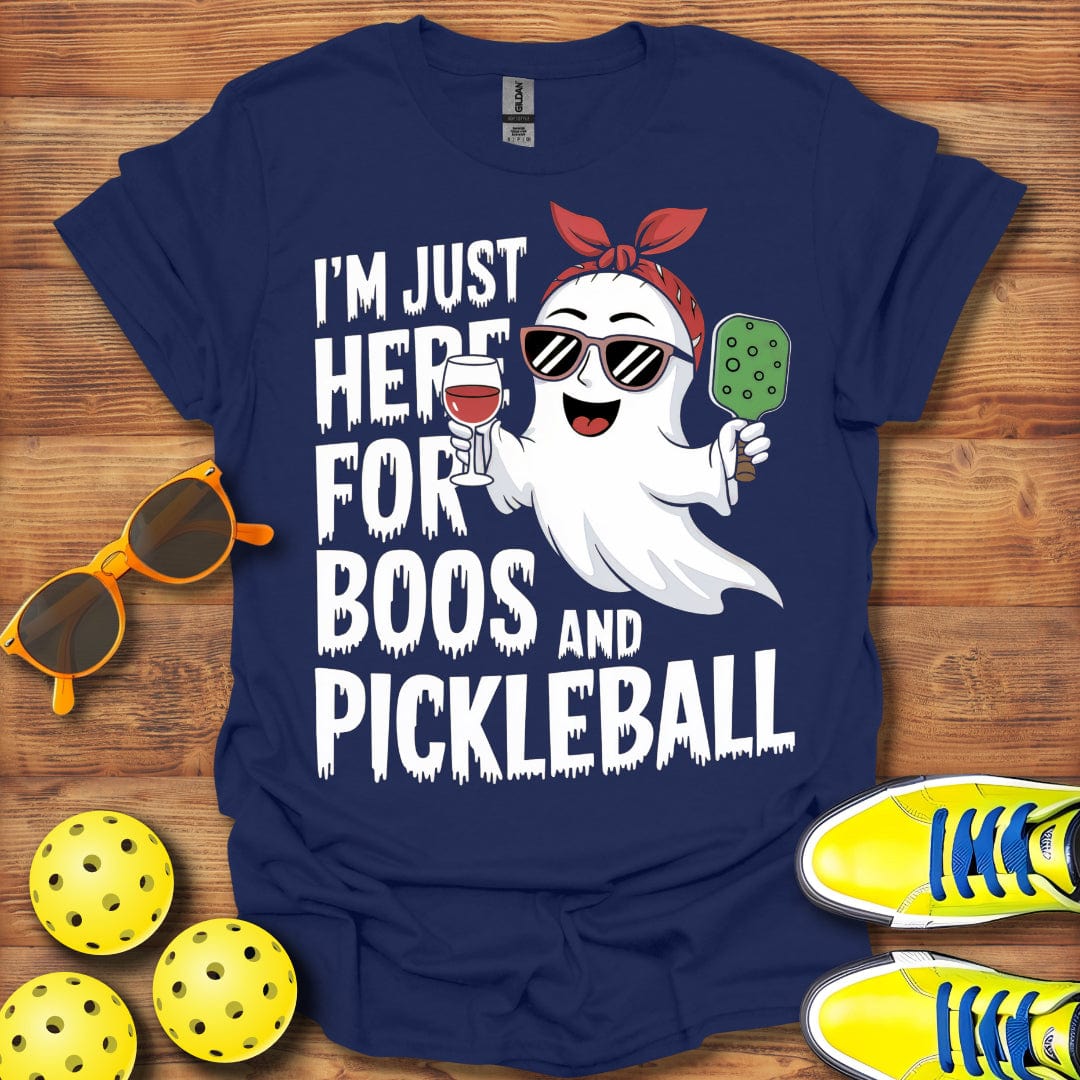 Pickleball Halloween  Boos Here Moon T-Shirt