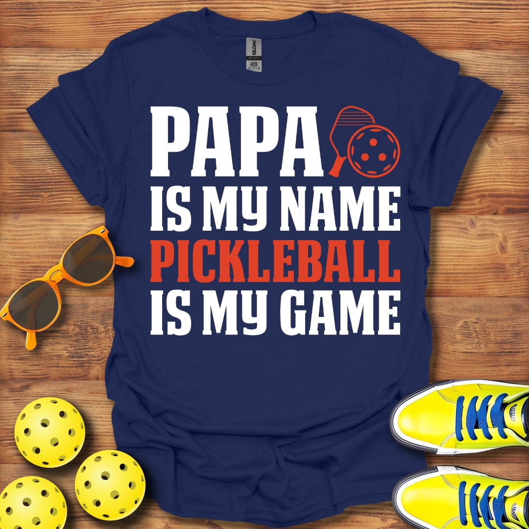 Papa Name Pickleball Game T-Shirt