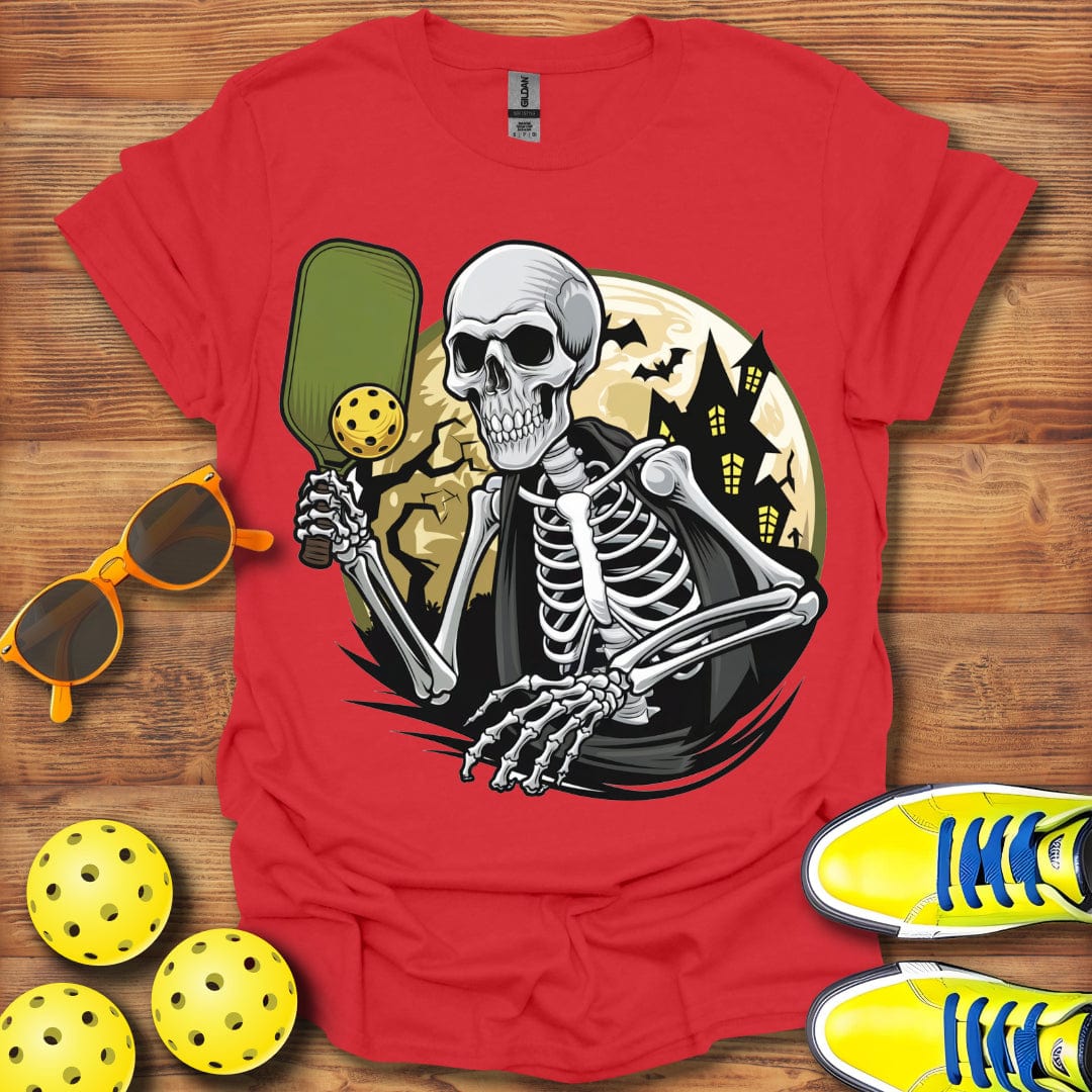 Halloween Circular Skeleton Pickleball T-Shirt