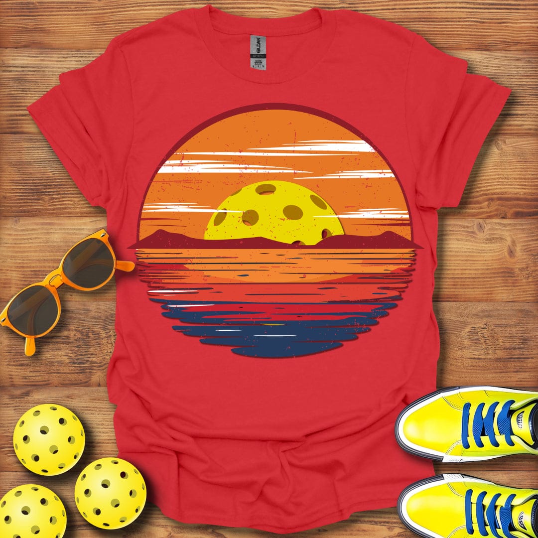 Distressed Pickleball Sunset T-Shirt