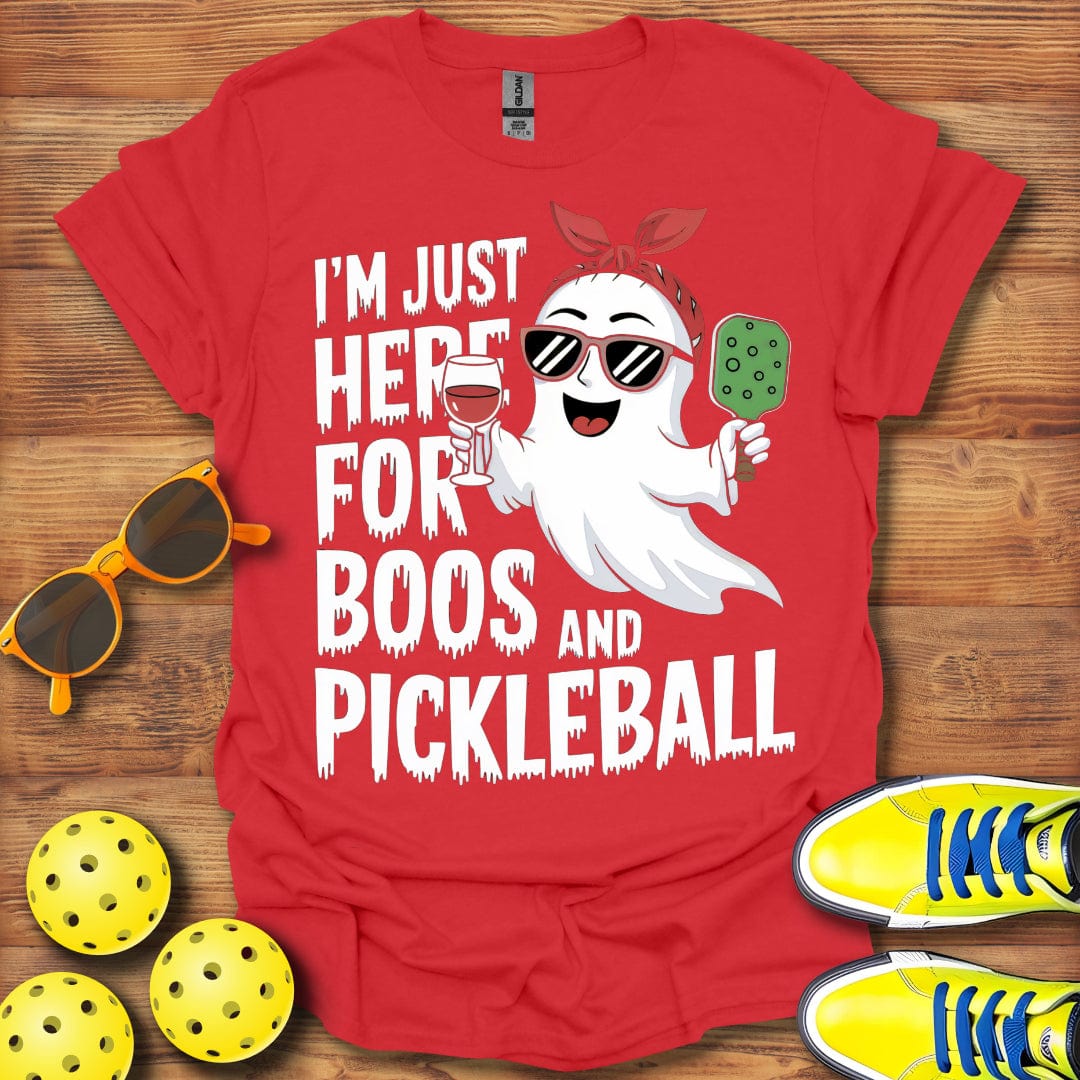 Pickleball Halloween  Boos Here Moon T-Shirt