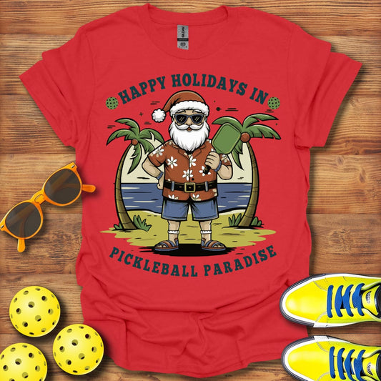 Santa's Pickleball Paradise T-Shirt