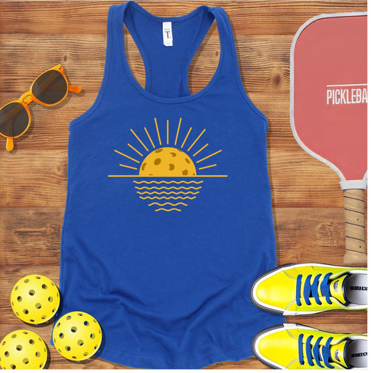 Pickleball Sunrise Racerback Tank Top