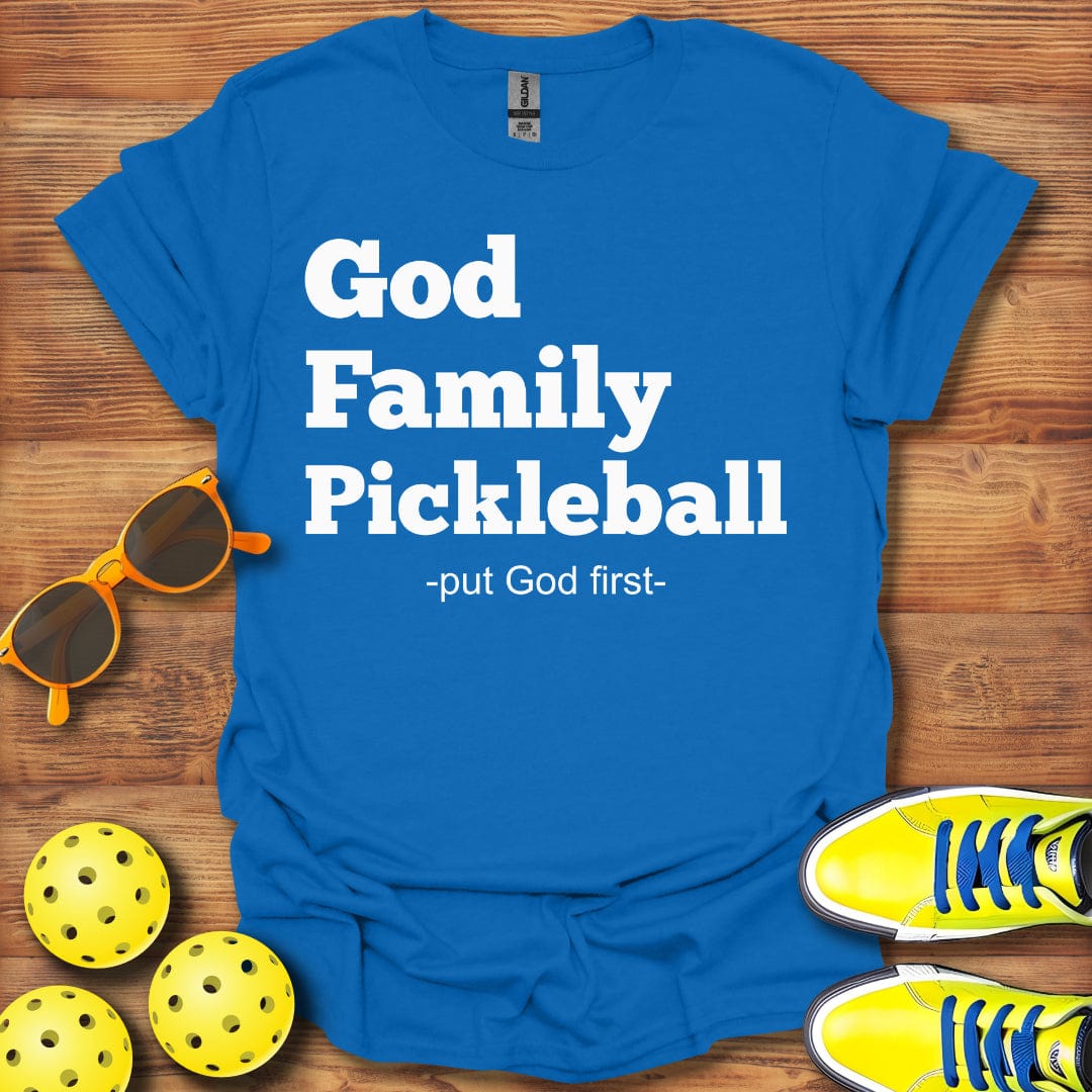 God Family Pickleball Put God First Unisex T-Shirt