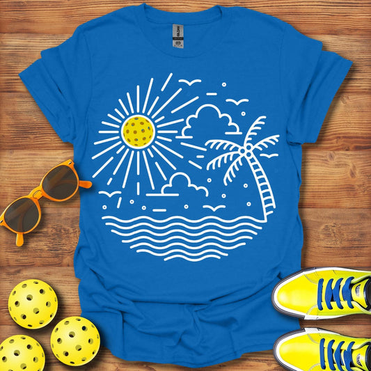 Pickleball Tropical Sunrise T-Shirt