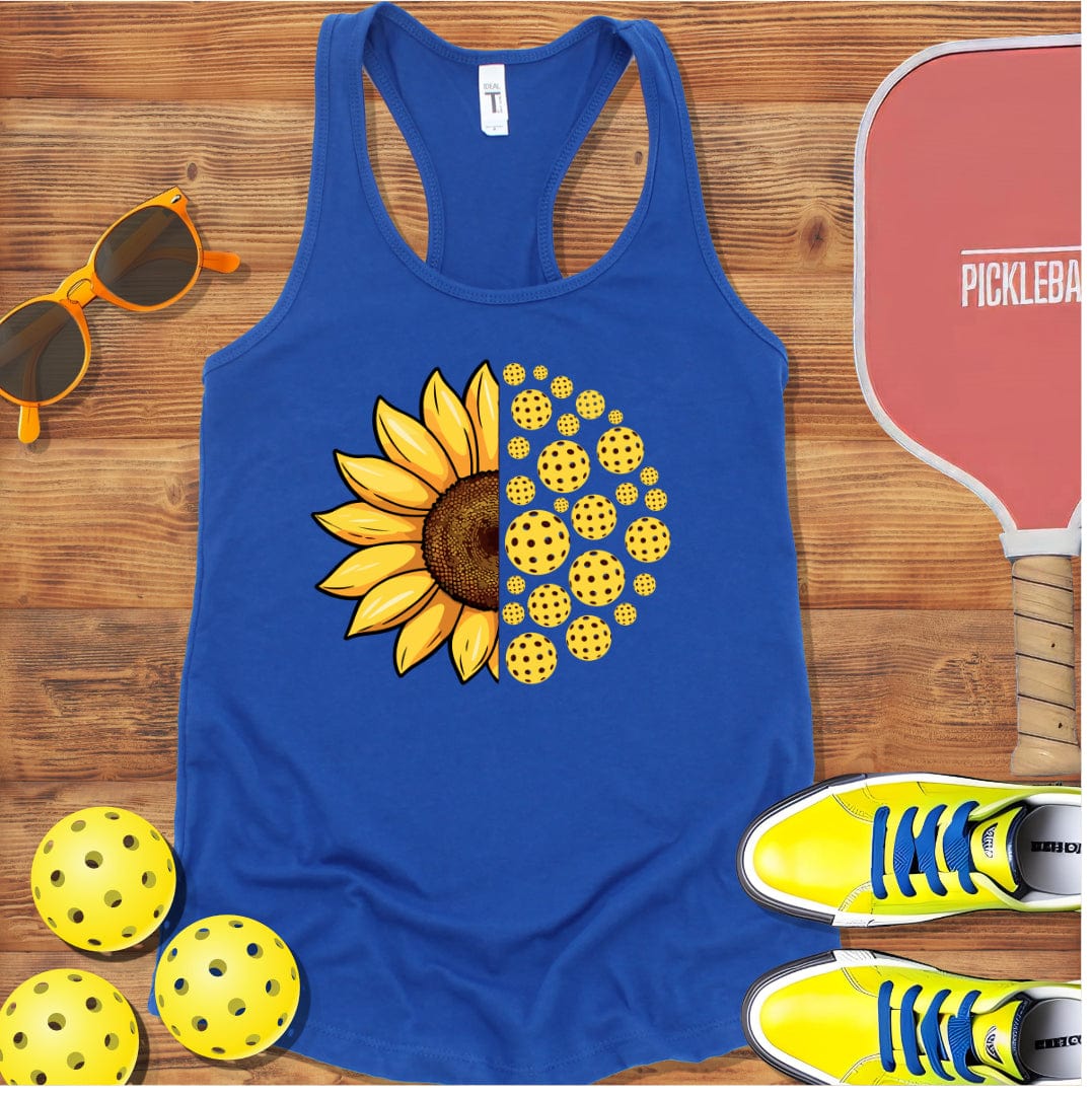 Sunflower Flower Pickleball Racerback Tank Top