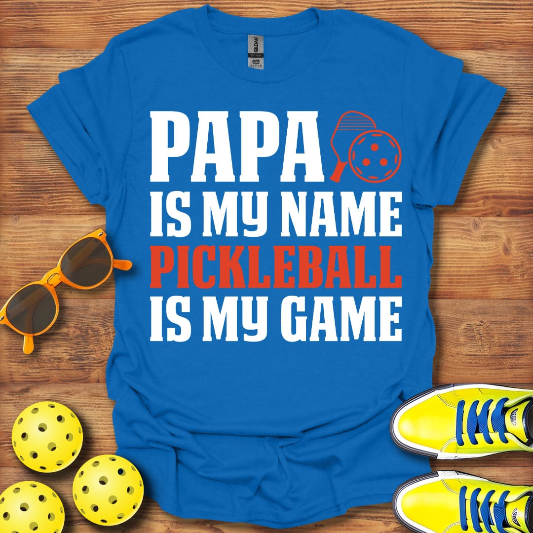 Papa Name Pickleball Game T-Shirt