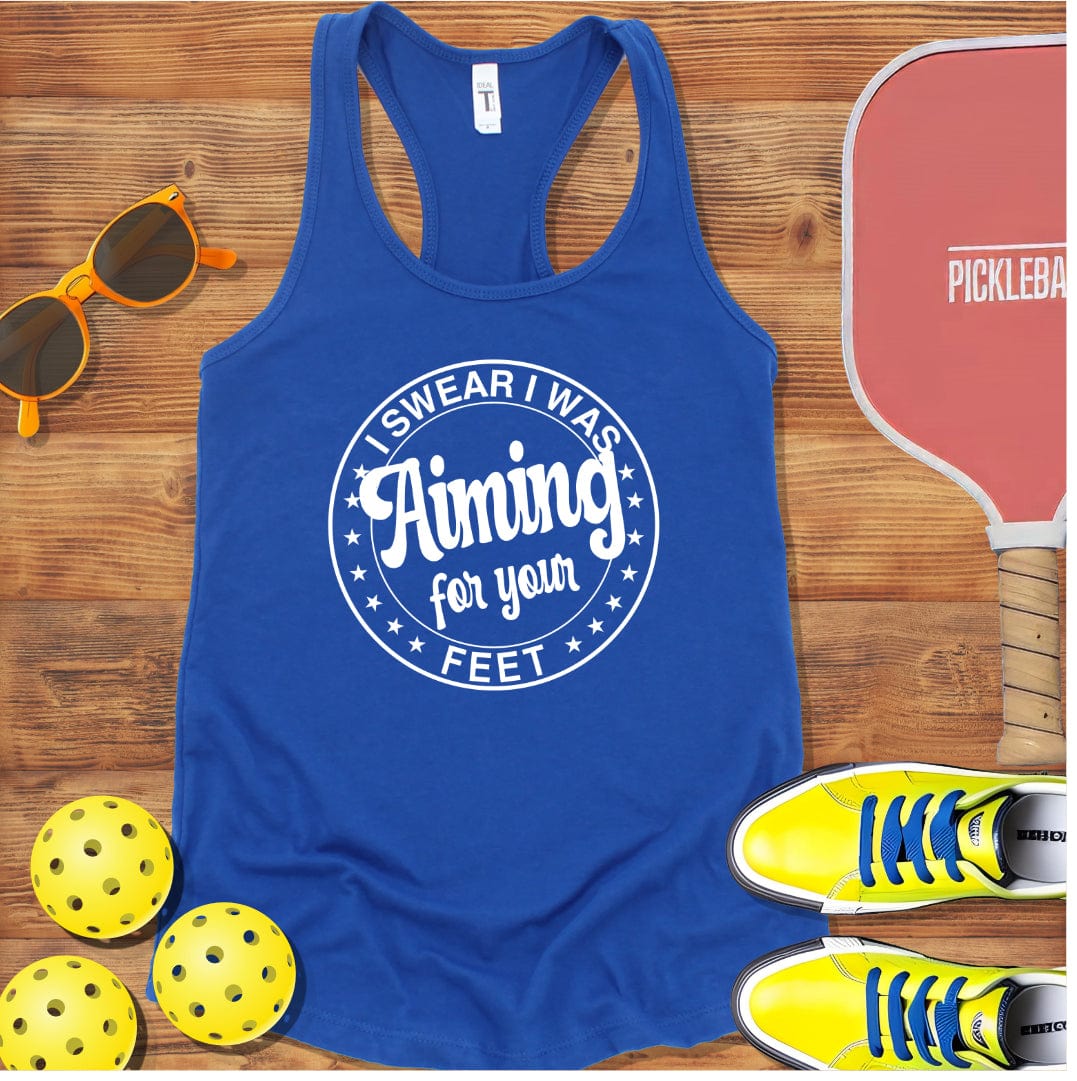 Aiming at Feet Pickleball Racerback Tank