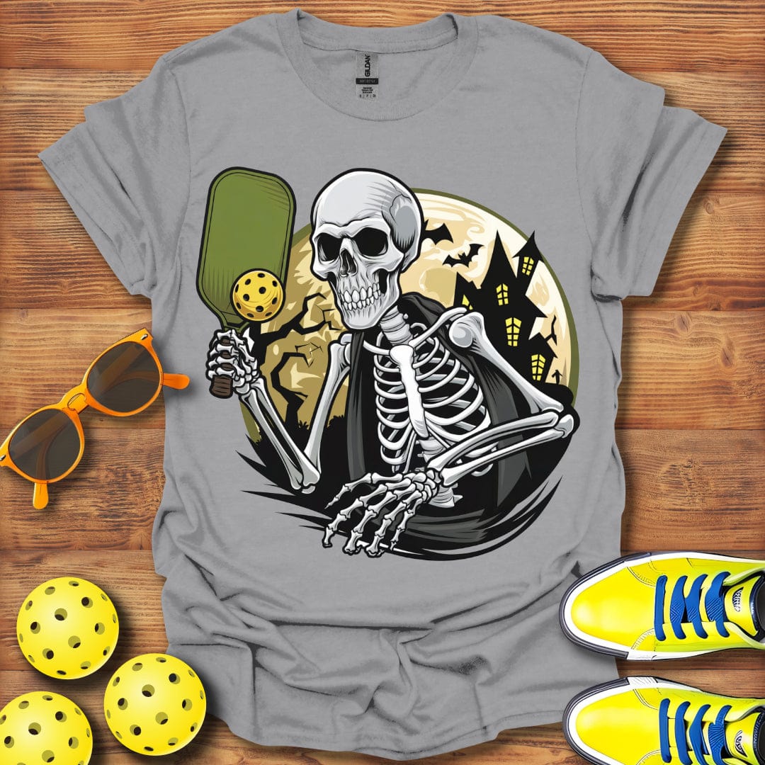 Halloween Circular Skeleton Pickleball T-Shirt