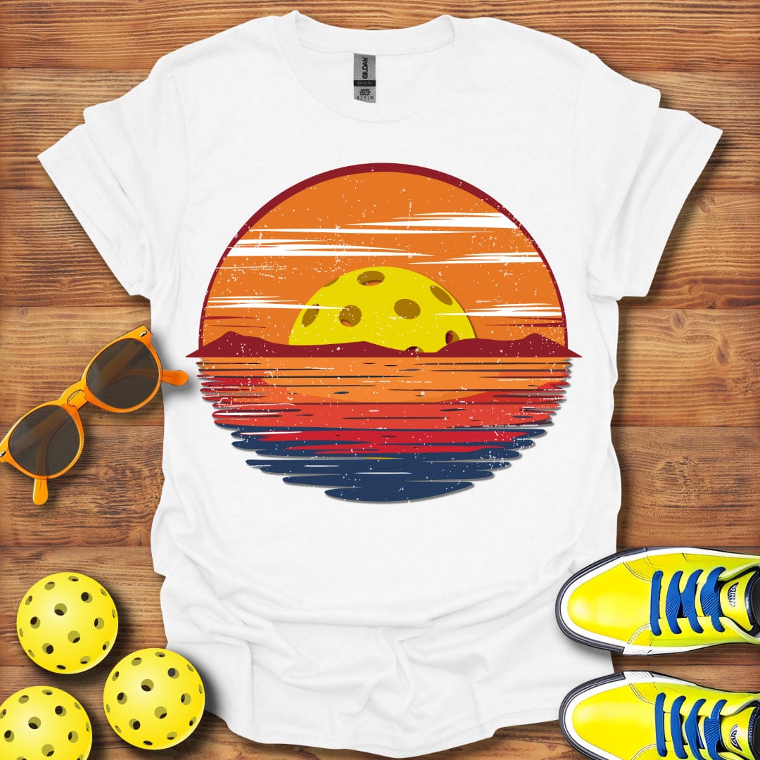 Distressed Pickleball Sunset T-Shirt