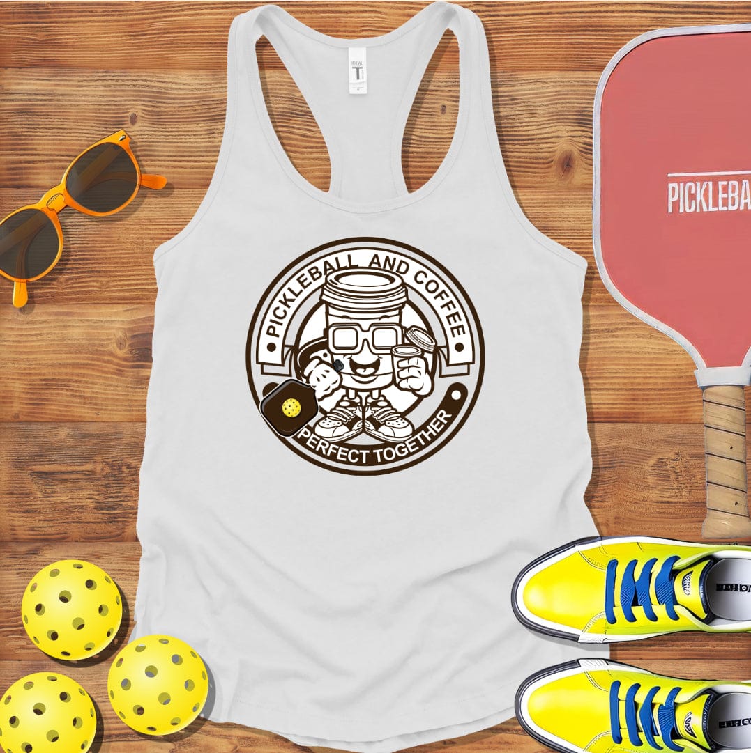 Coffee & Pickleball Racerback Tank Top