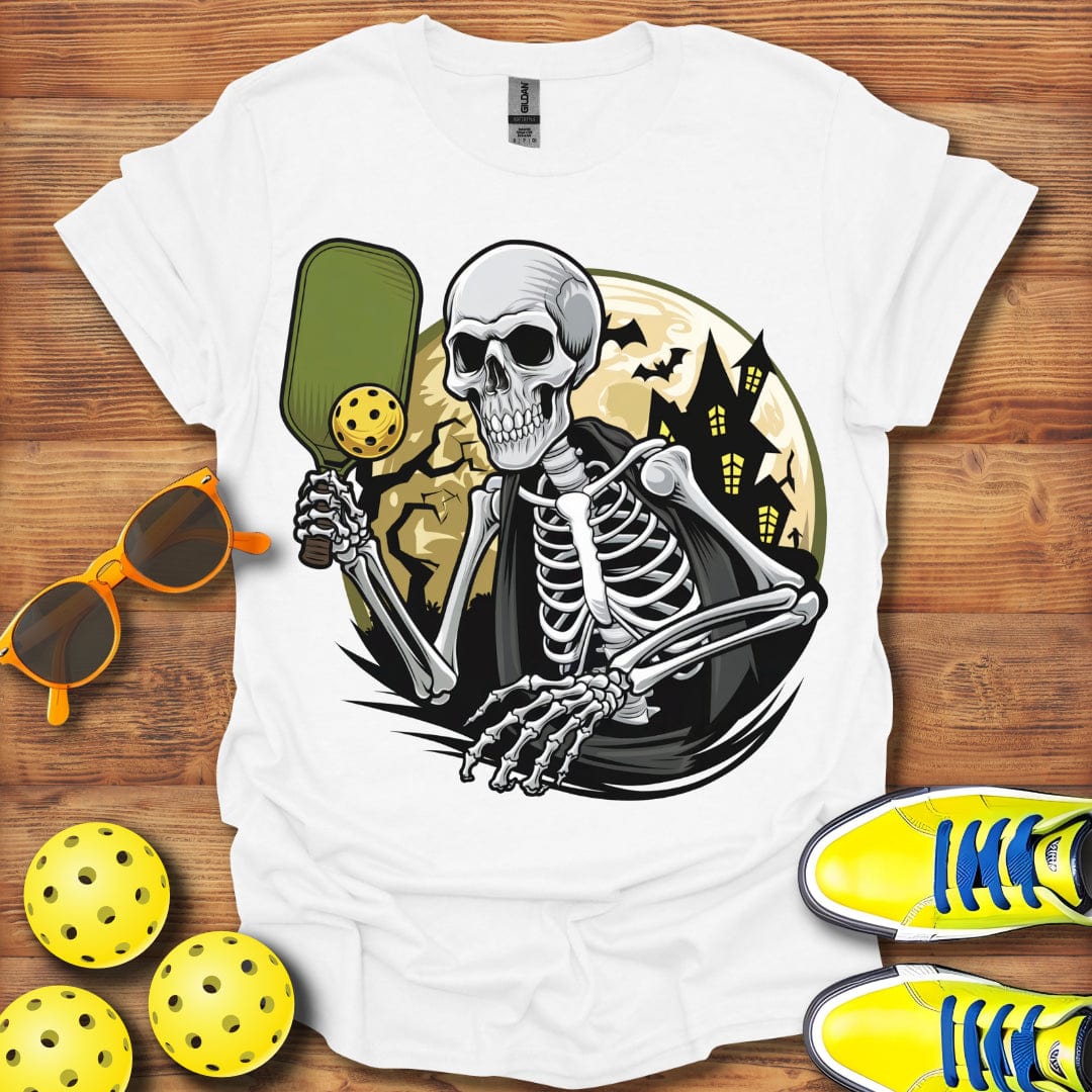 Halloween Circular Skeleton Pickleball T-Shirt