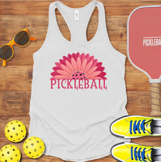 Gerbera Floral Pickleball  Racerback Tank Top